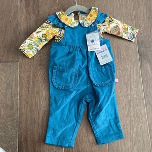 NWT RuffleButts 3-6mo Peter Pan romper